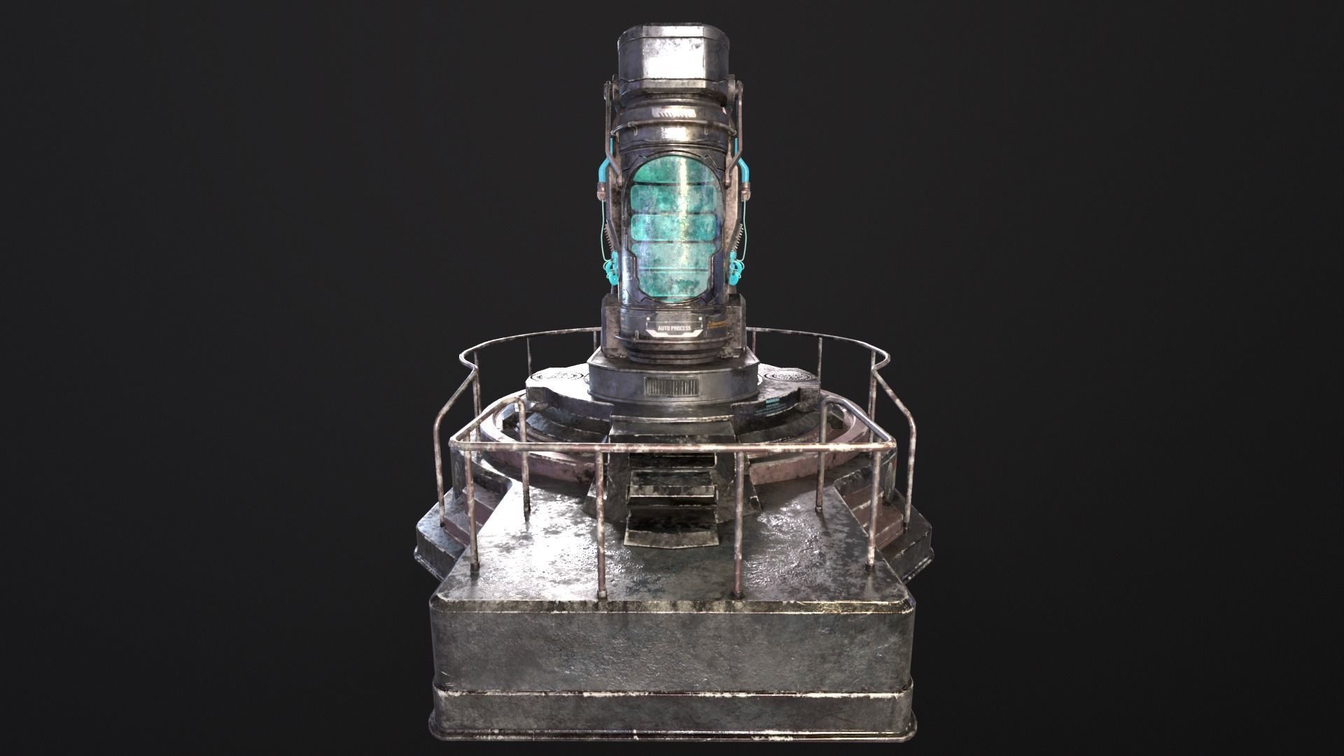 Cryopod Stasis chamber Low-poly 3D model_4