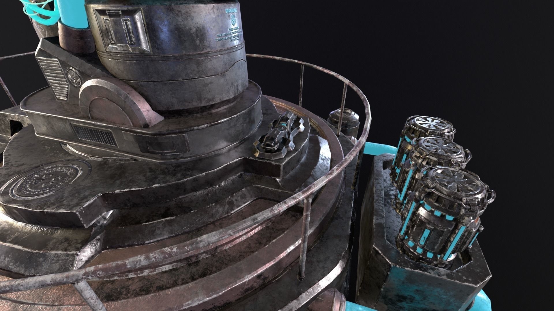 Cryopod Stasis chamber Low-poly 3D model_20