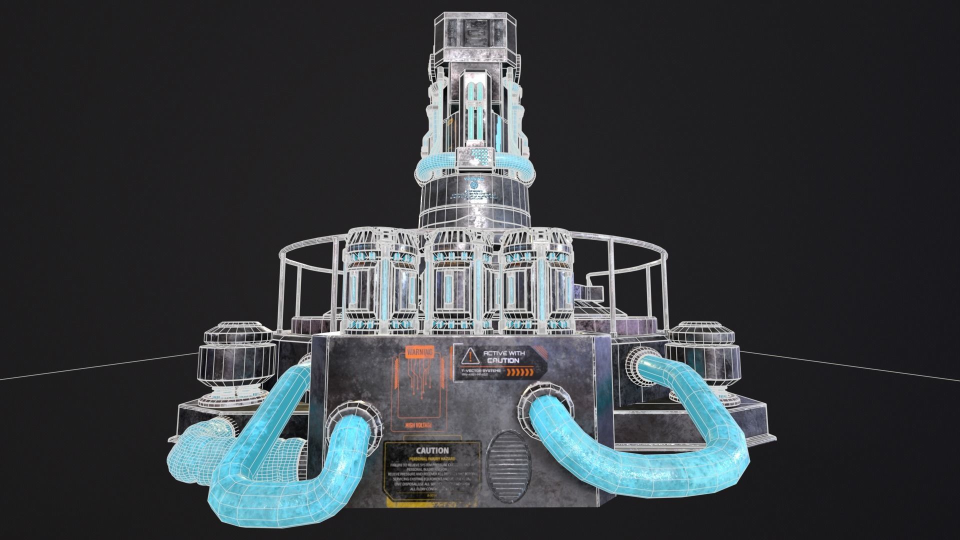 Cryopod Stasis chamber Low-poly 3D model_15