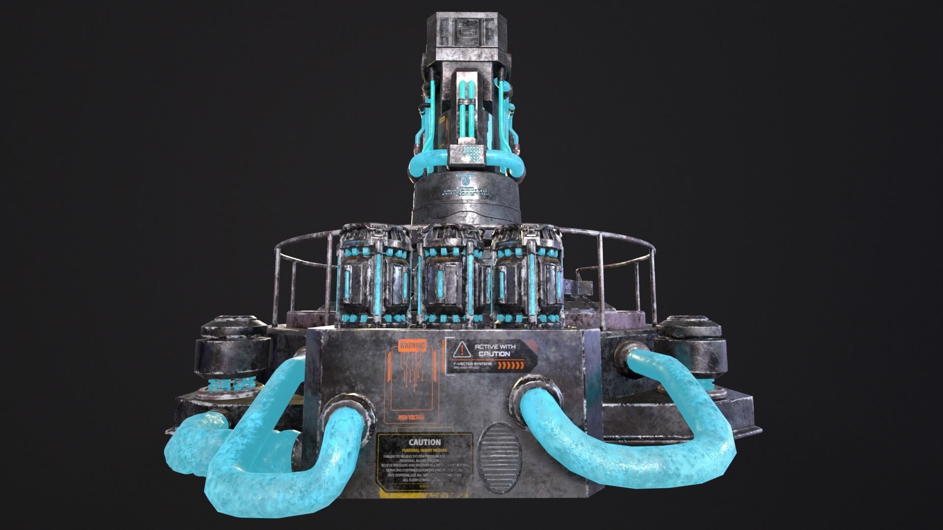 Cryopod Stasis chamber Low-poly 3D model_14