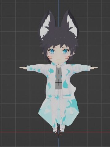 3D male chibi avatar for vrchat and vtubing  Low-poly 3D model_29