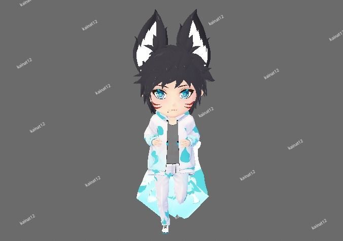 3D male chibi avatar for vrchat and vtubing  Low-poly 3D model_24