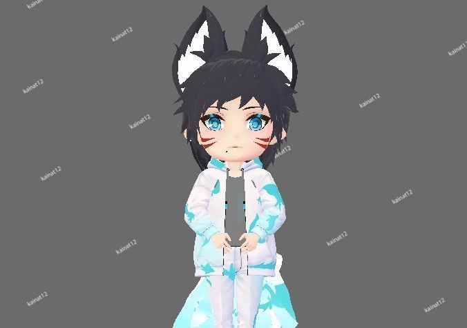 3D male chibi avatar for vrchat and vtubing  Low-poly 3D model_20