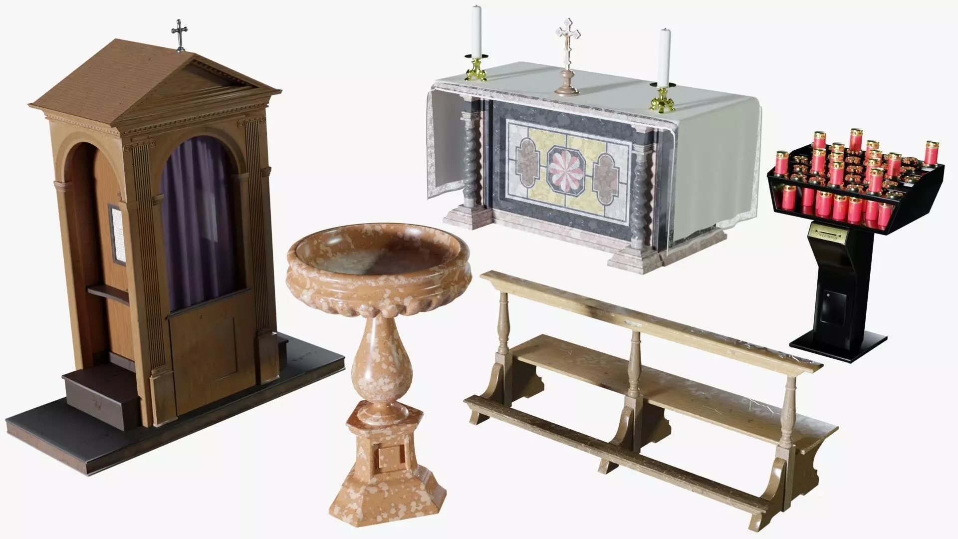 Church assets 3D model_0