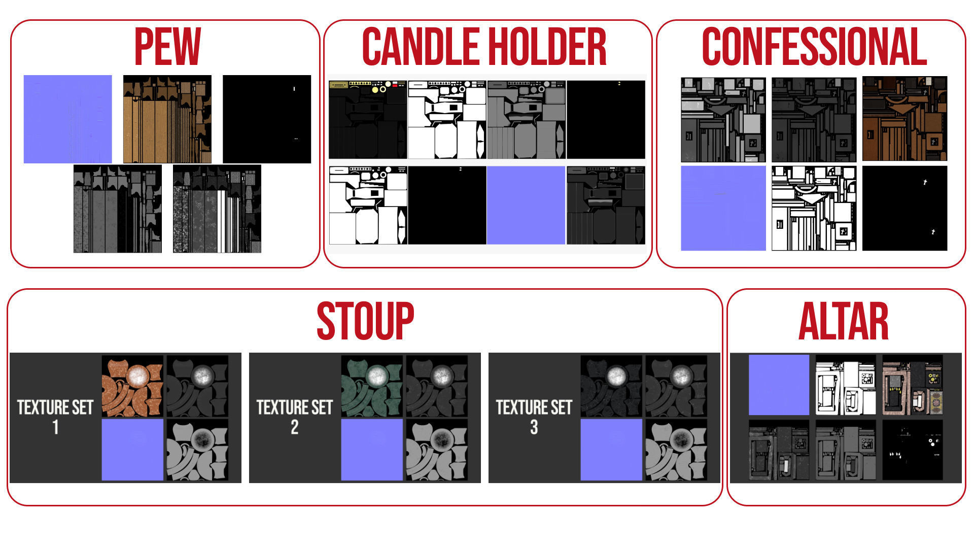 Church assets 3D model_16
