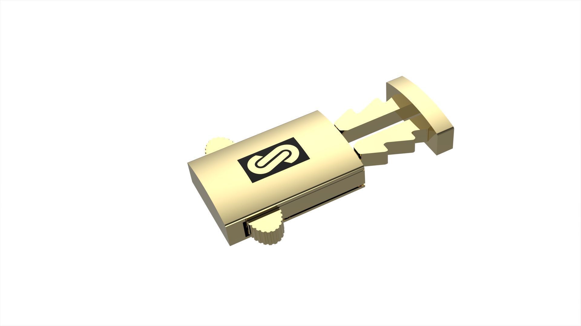  Monaco box claps lock for 11MM cuban chain LIGHT WEIGHT  3D print model_1