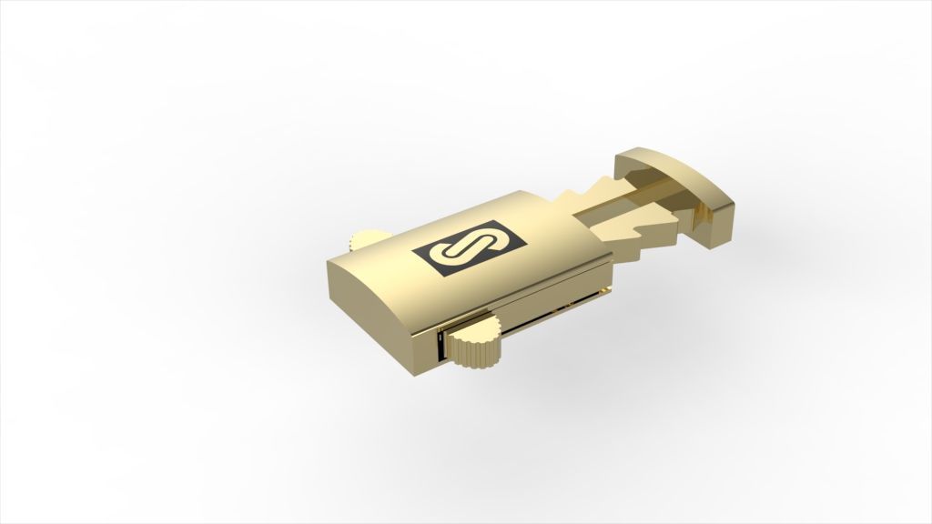  Monaco box claps lock for 11MM cuban chain LIGHT WEIGHT  3D print model_4