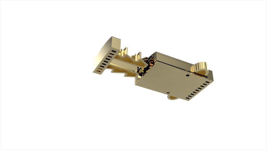  Monaco box claps lock for 11MM cuban chain LIGHT WEIGHT  3D print model_6