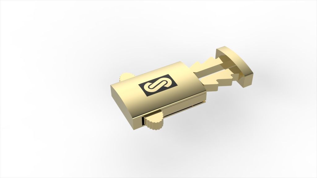  Monaco box claps lock for 11MM cuban chain LIGHT WEIGHT  3D print model_5