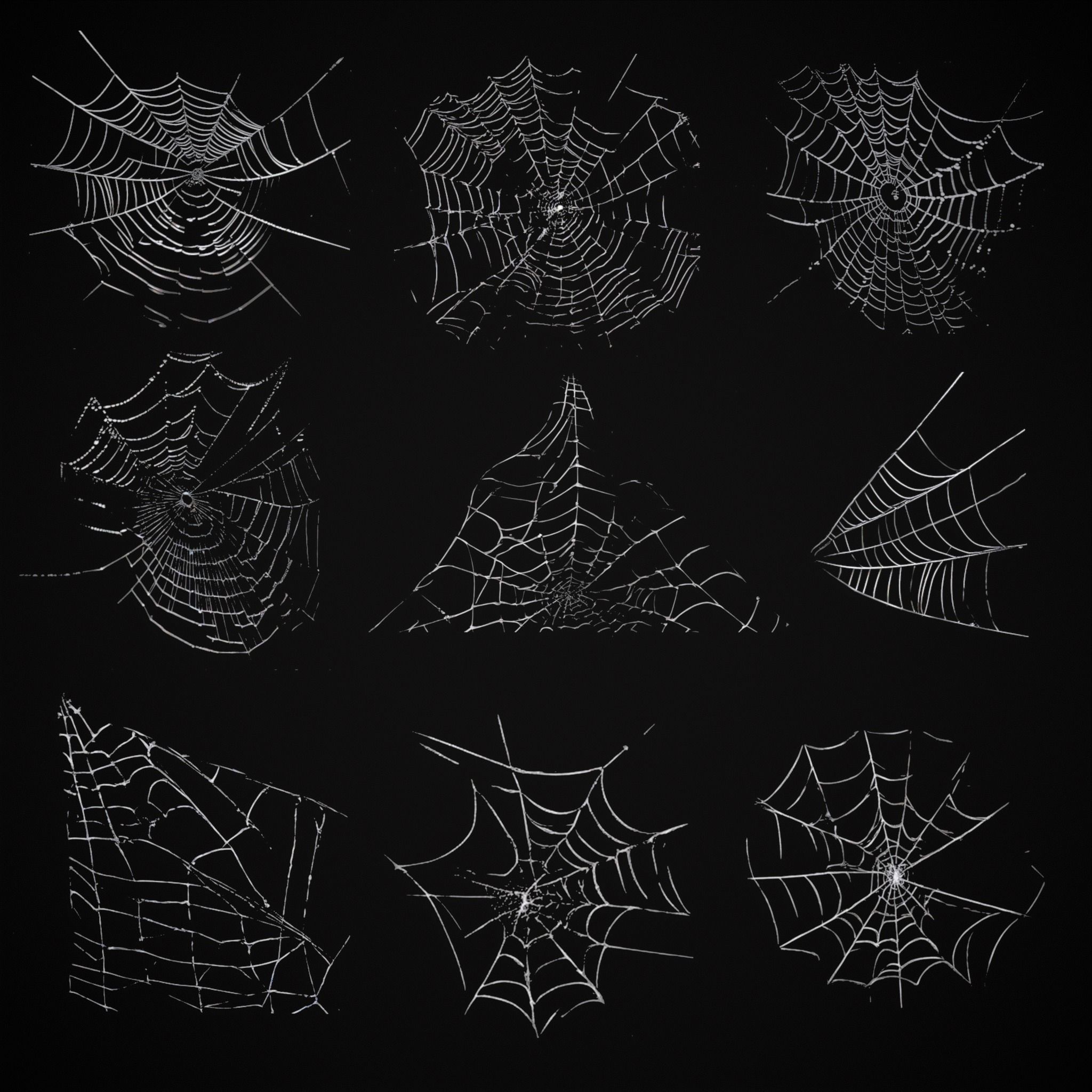 Spider Webs Pack One Low-poly 3D model_23