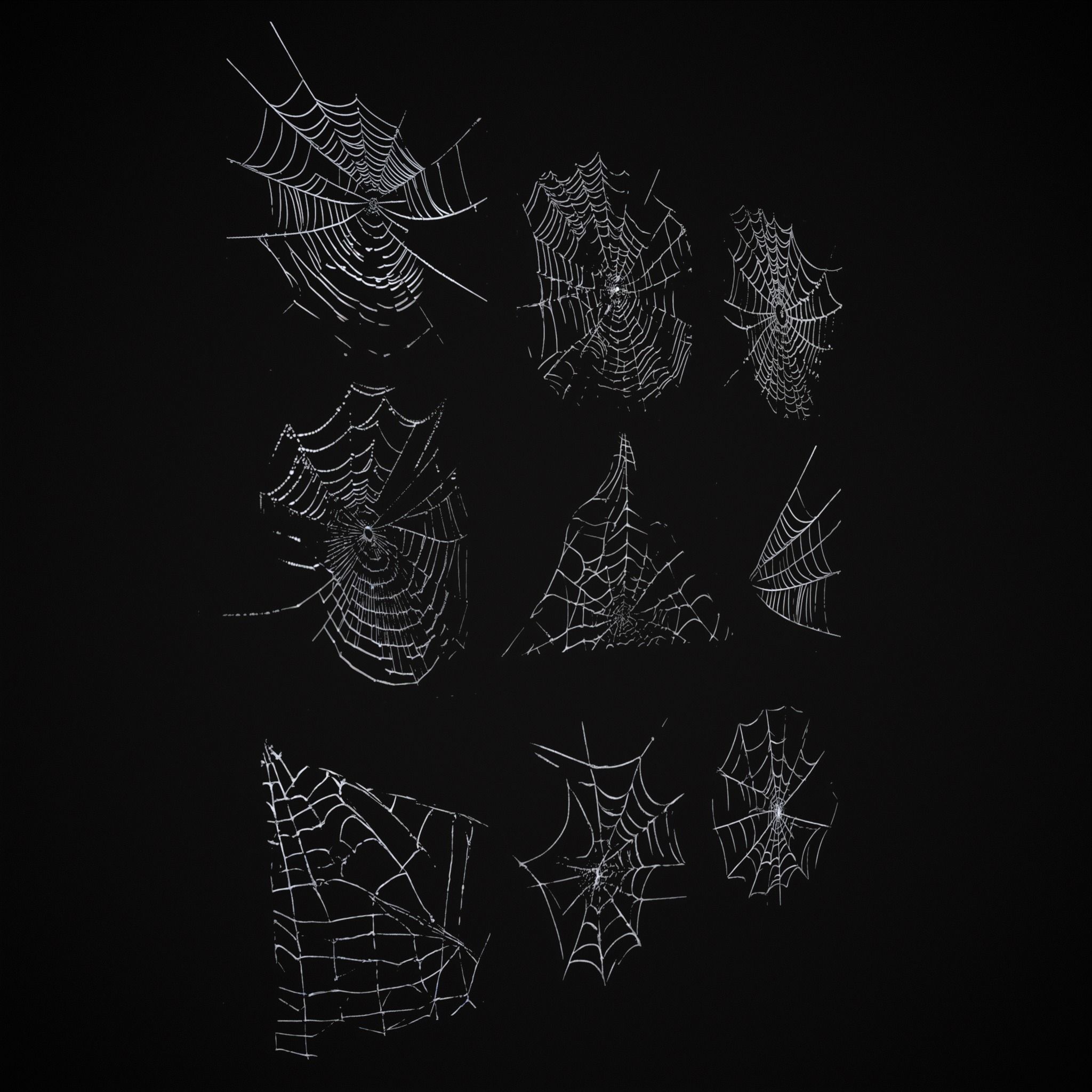 Spider Webs Pack One Low-poly 3D model_6