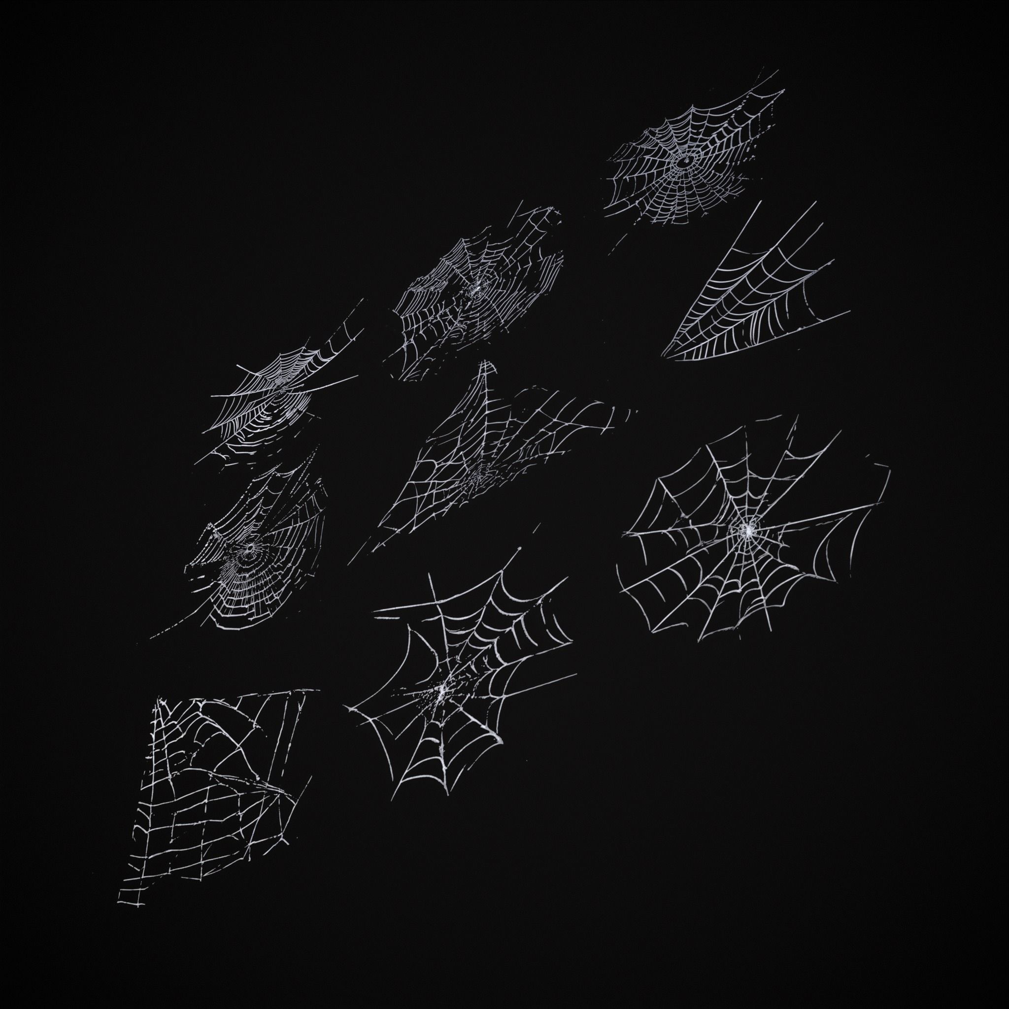 Spider Webs Pack One Low-poly 3D model_12