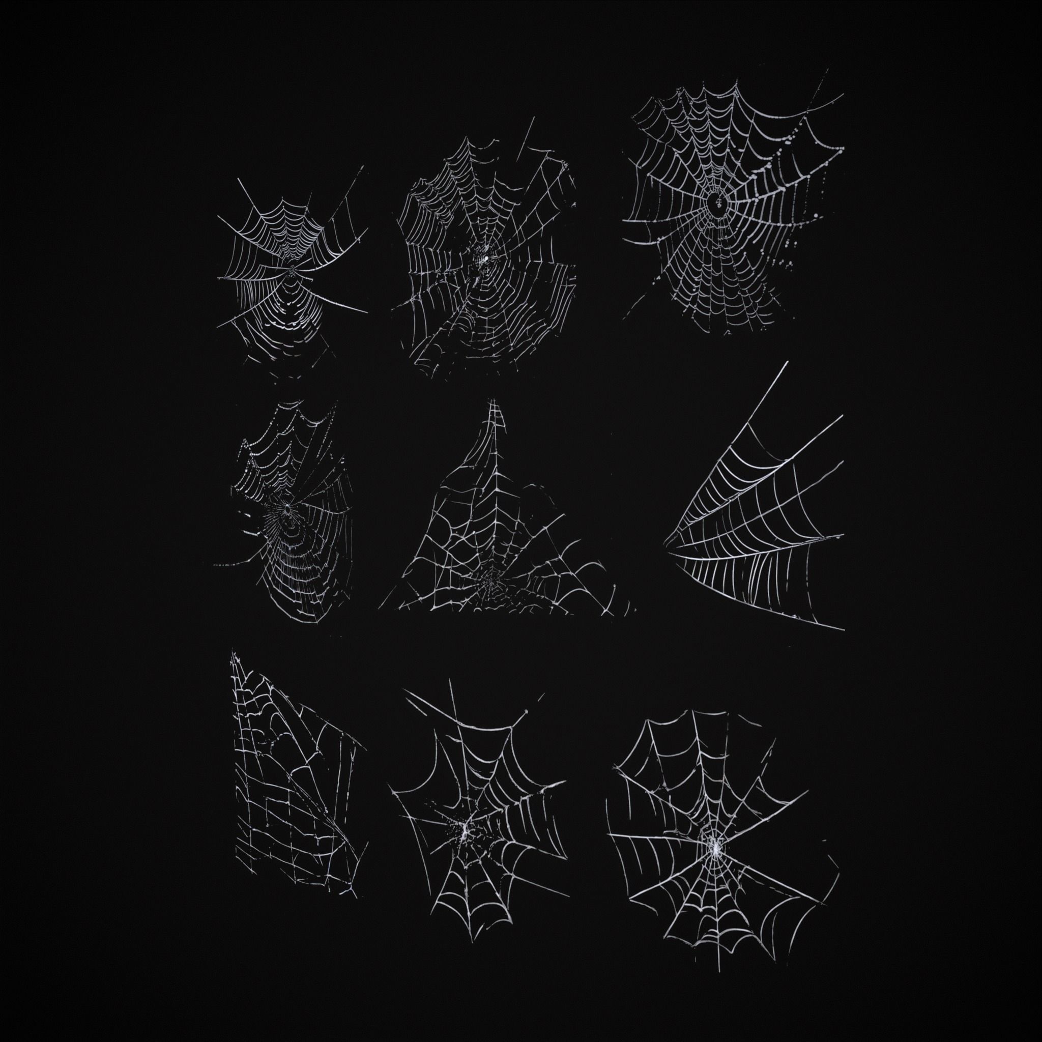 Spider Webs Pack One Low-poly 3D model_8