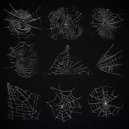Spider Webs Pack One Low-poly 3D model