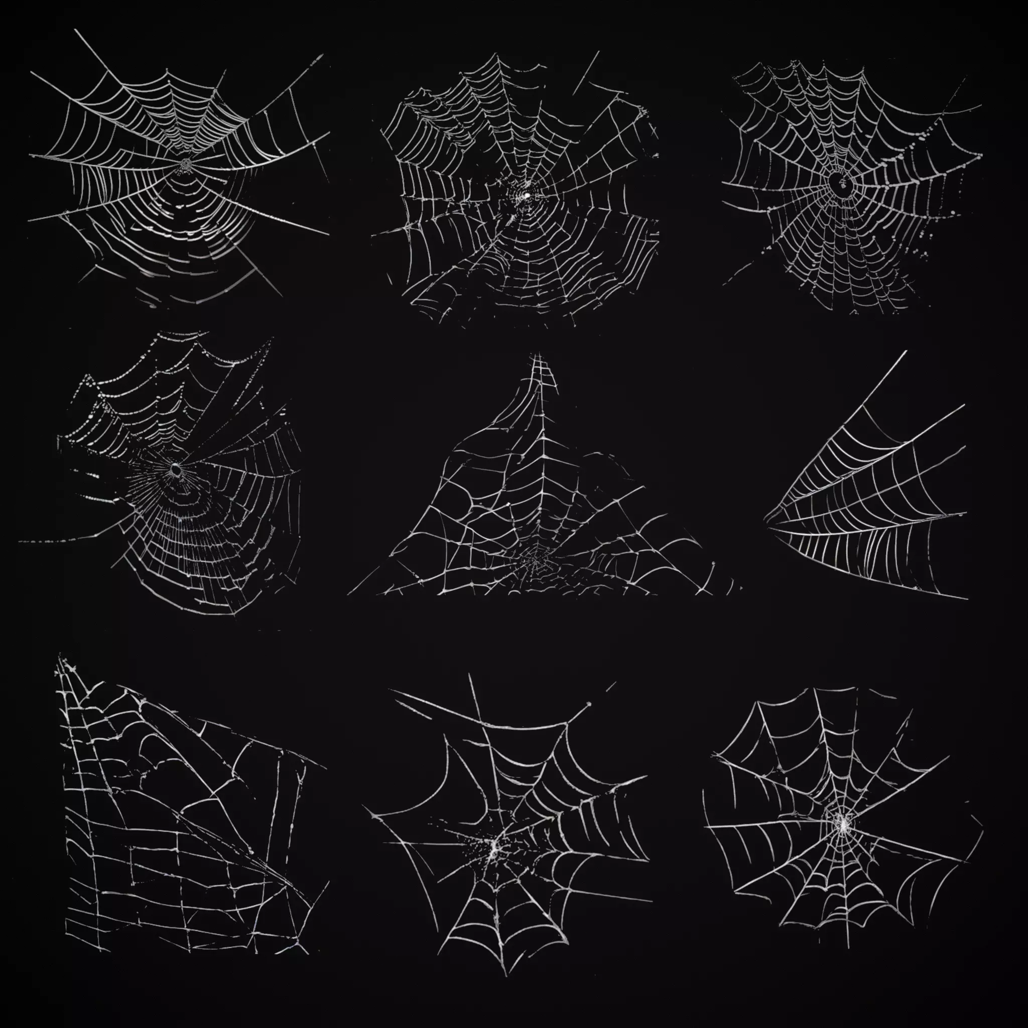 Spider Webs Pack One Low-poly 3D model_0