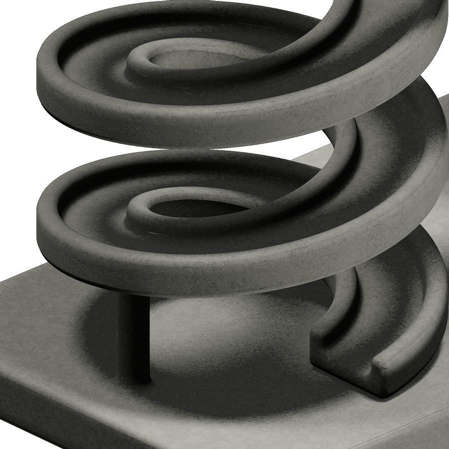 Concrete Spiral Bridge 3D model_3