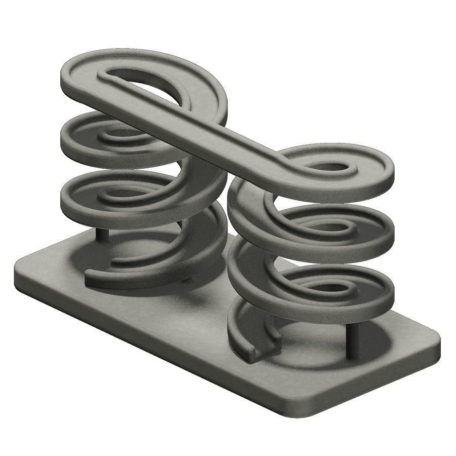 Concrete Spiral Bridge 3D model_1