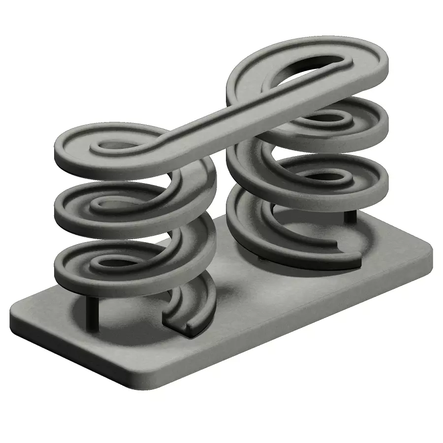 Concrete Spiral Bridge 3D model_0