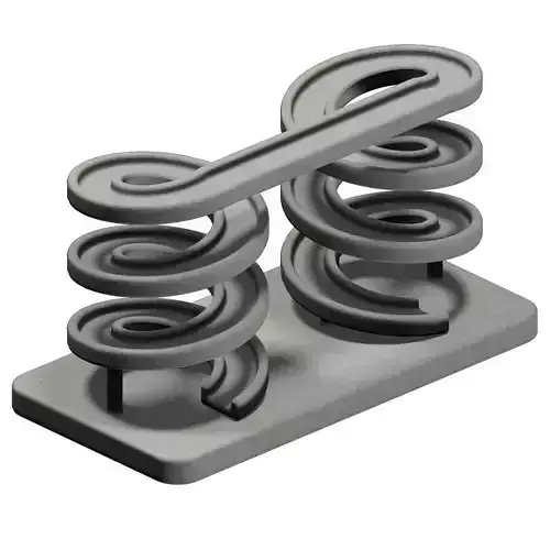 Concrete Spiral Bridge 3D model
