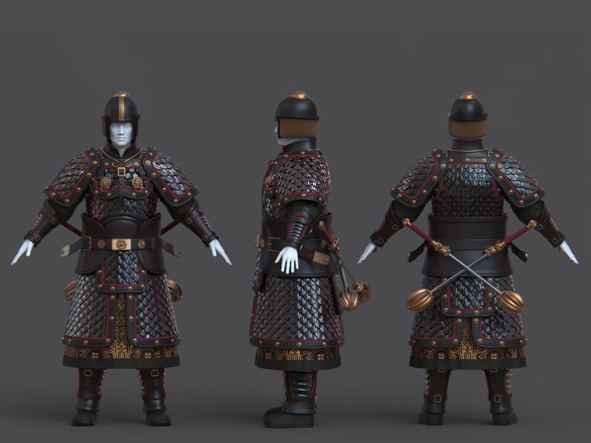 08-Ancient Chinese Armor-Tang Dynasty 3D model_8
