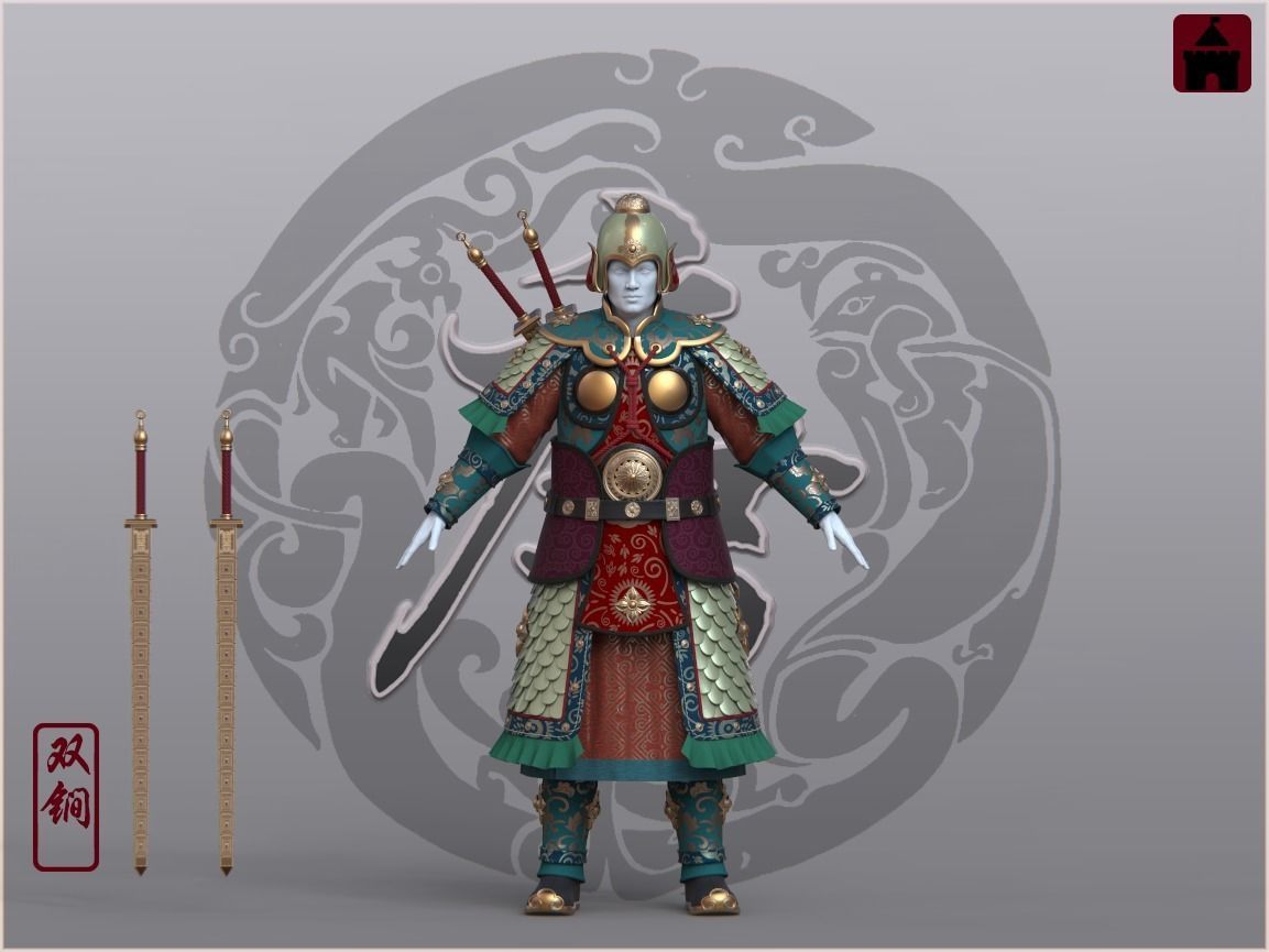 08-Ancient Chinese Armor-Tang Dynasty 3D model_15