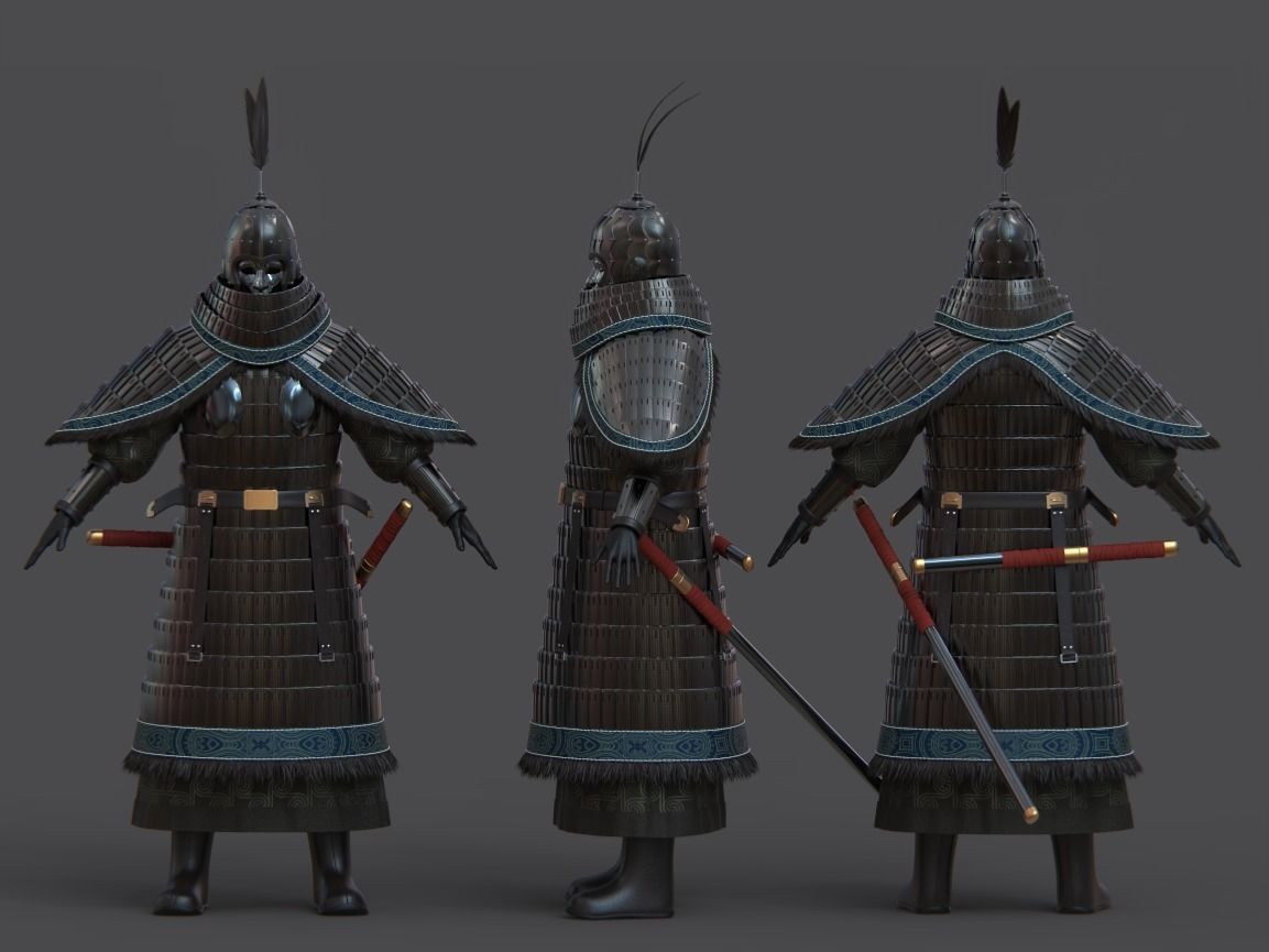 08-Ancient Chinese Armor-Tang Dynasty 3D model_10