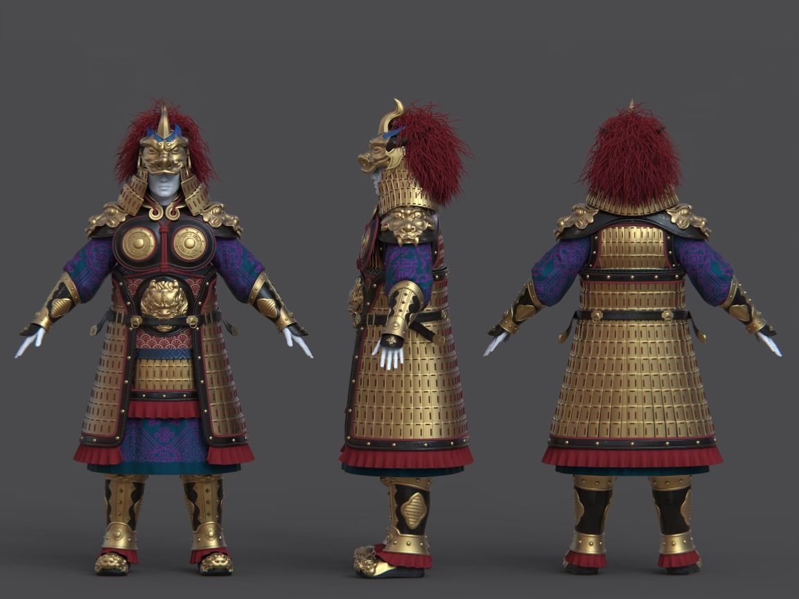 08-Ancient Chinese Armor-Tang Dynasty 3D model_14