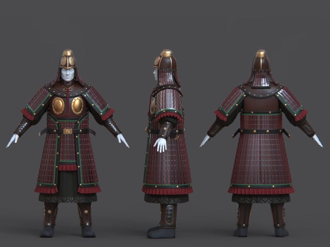 08-Ancient Chinese Armor-Tang Dynasty 3D model_4