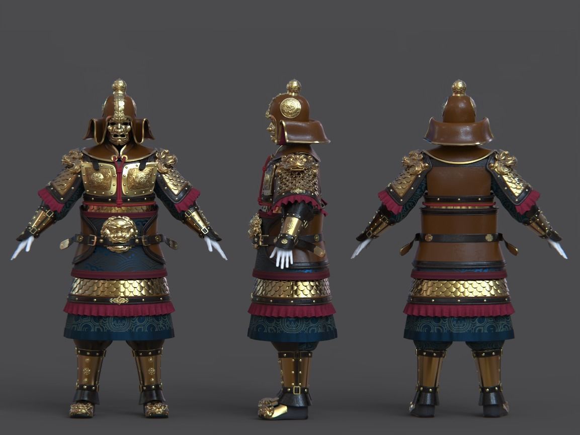 08-Ancient Chinese Armor-Tang Dynasty 3D model_12