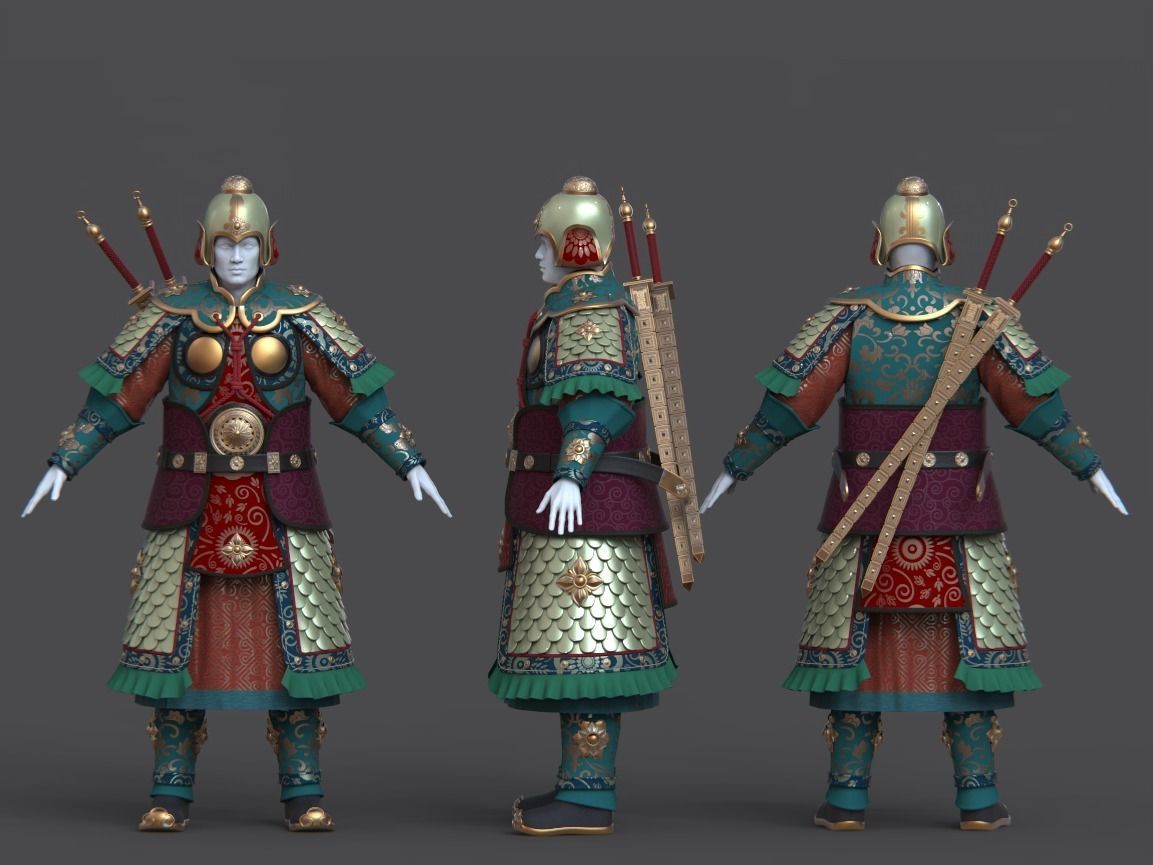 08-Ancient Chinese Armor-Tang Dynasty 3D model_16