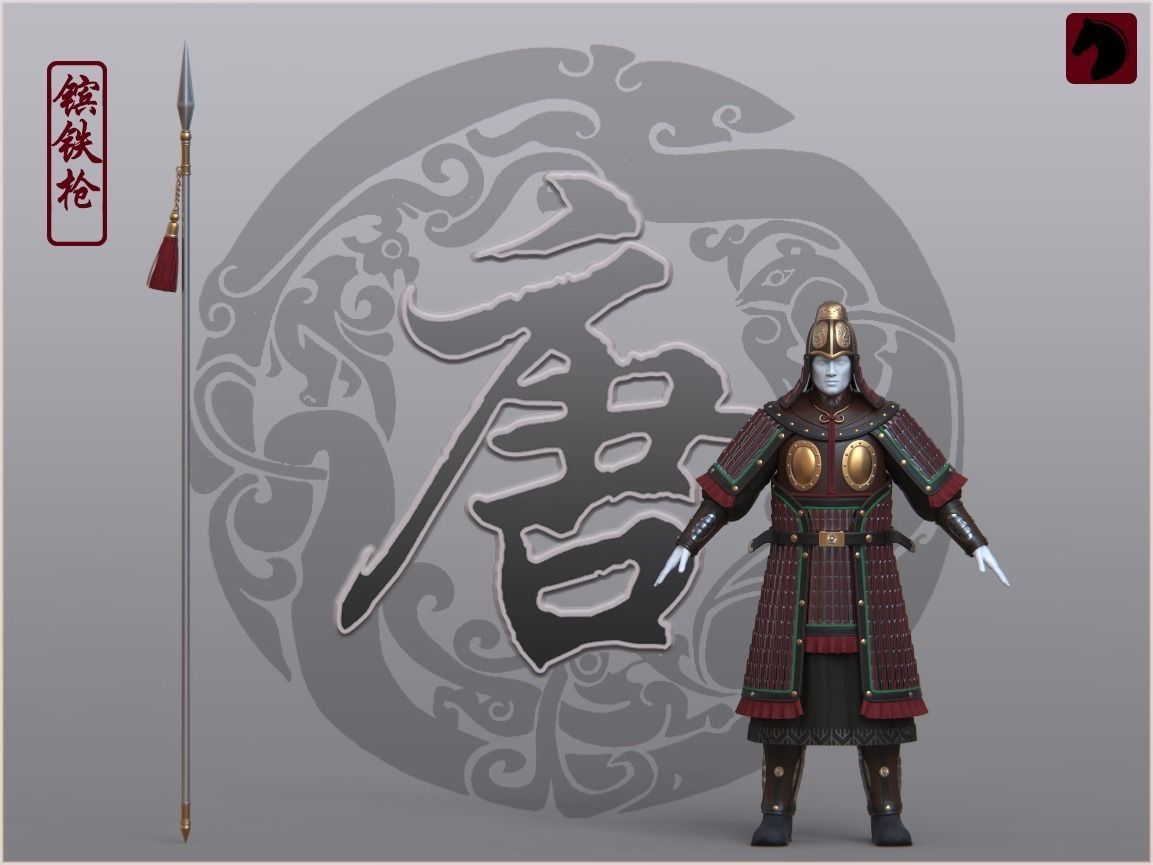 08-Ancient Chinese Armor-Tang Dynasty 3D model_3