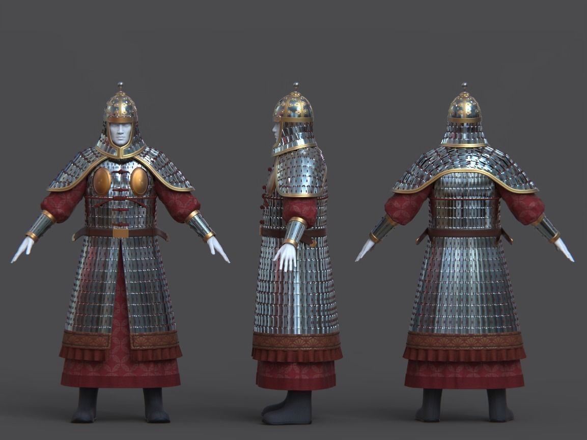08-Ancient Chinese Armor-Tang Dynasty 3D model_2