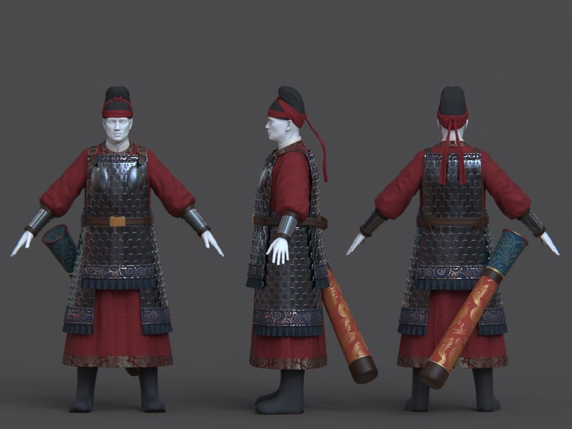 08-Ancient Chinese Armor-Tang Dynasty 3D model_6
