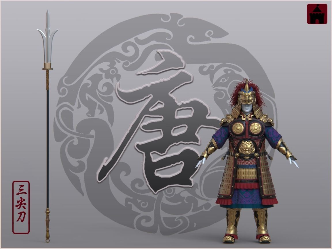 08-Ancient Chinese Armor-Tang Dynasty 3D model_13