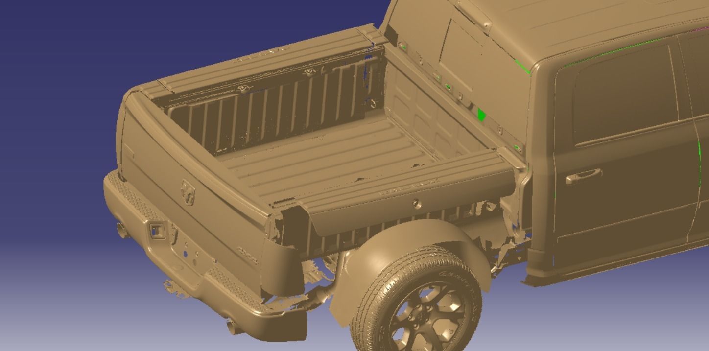 RAM 1500 Laramie Crew Cab 4x4 2013 Vehicle 3d scan model 3D model_2