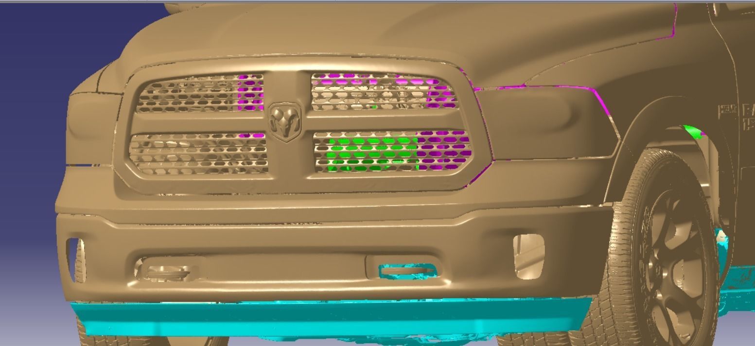 RAM 1500 Laramie Crew Cab 4x4 2013 Vehicle 3d scan model 3D model_3