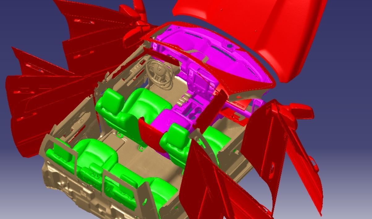 RAM 1500 Laramie Crew Cab 4x4 2013 Vehicle 3d scan model 3D model_7