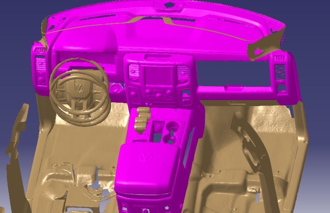 RAM 1500 Laramie Crew Cab 4x4 2013 Vehicle 3d scan model 3D model_6