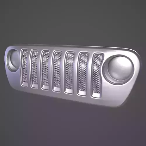 JEEP WRANGLER UNLIMITED SAHARA 2019 GRILL 3D print model
