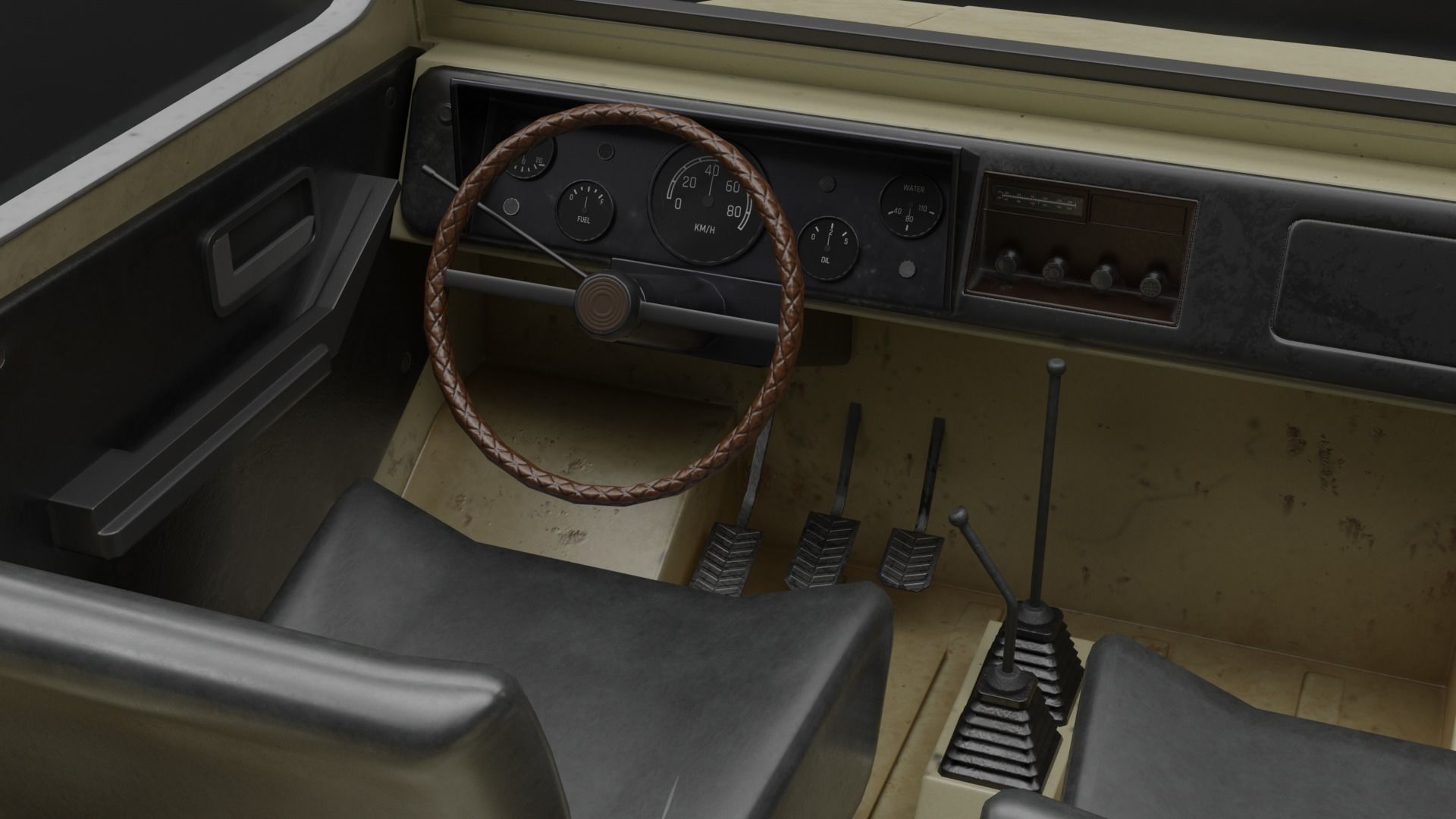 LuAZ-969 Low-poly 3D model_7