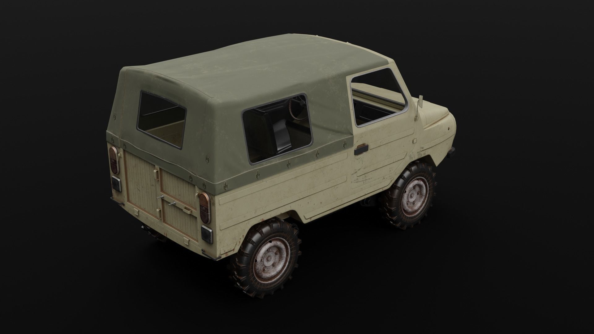 LuAZ-969 Low-poly 3D model_4