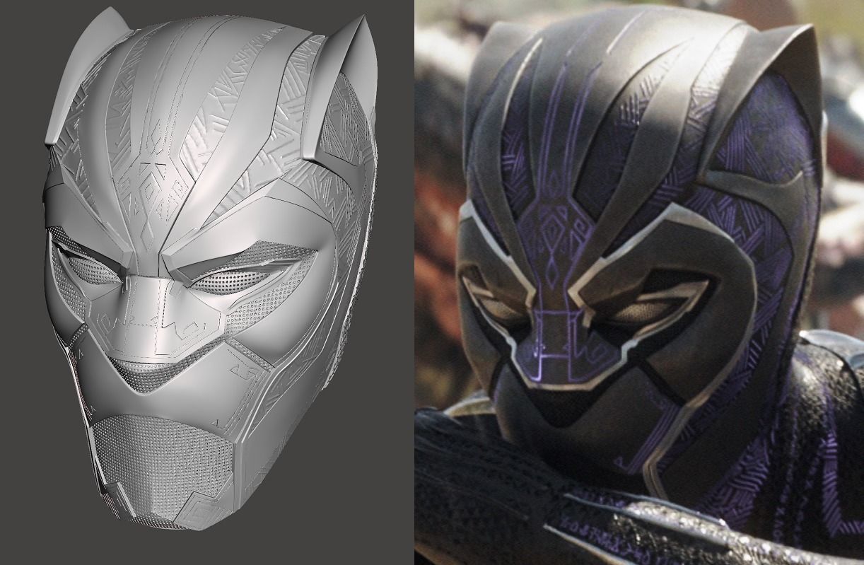 Black Panther Helmet Infinity War 3D print model_1