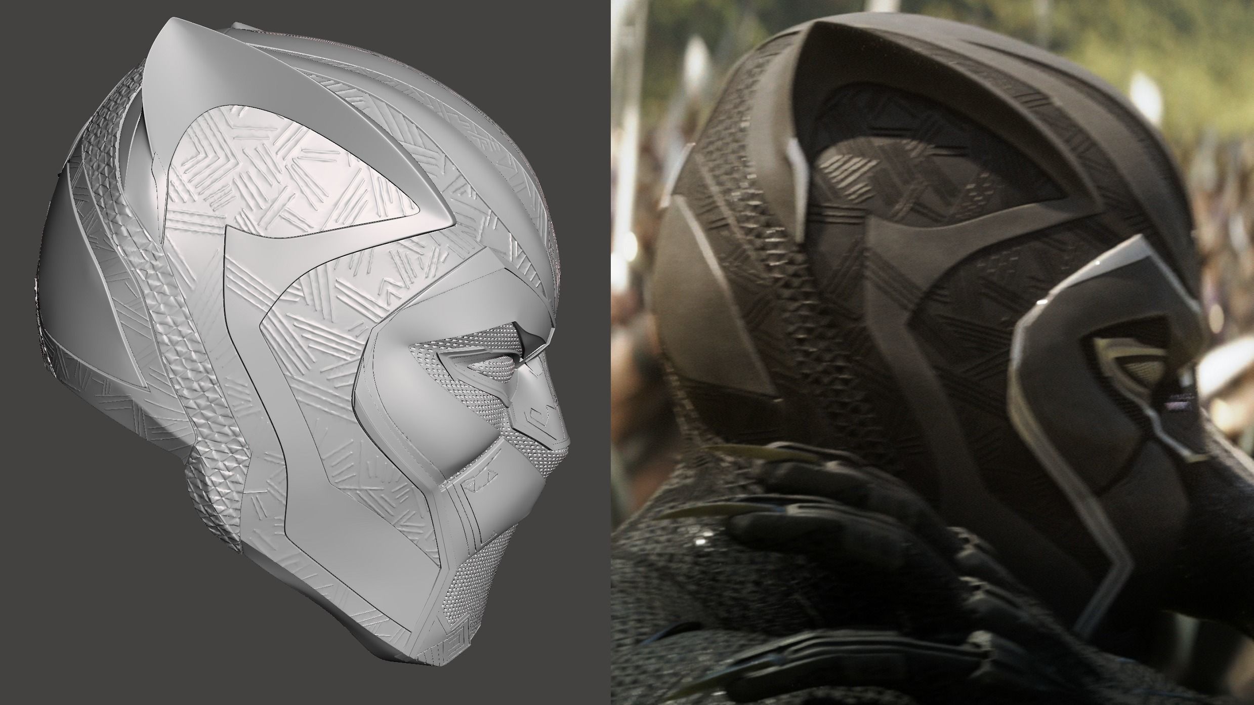 Black Panther Helmet Infinity War 3D print model_2