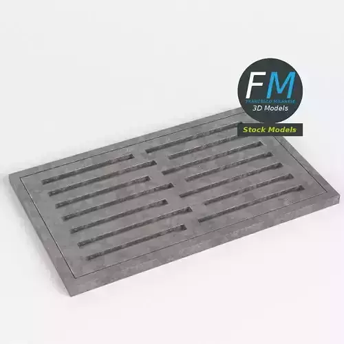 Sewer grate 3 3D model