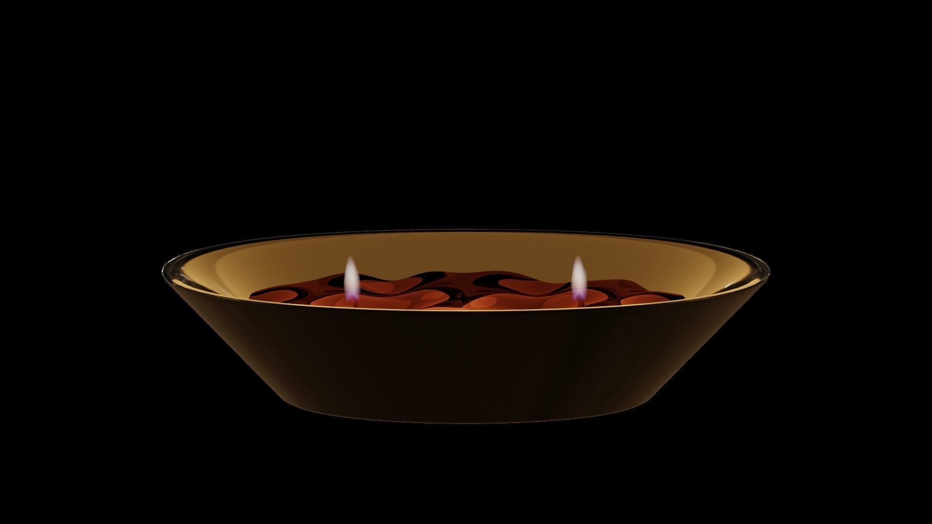 Blood Bath Halloween Candle with Animated Fire 3D model_3