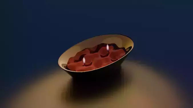Blood Bath Halloween Candle with Animated Fire