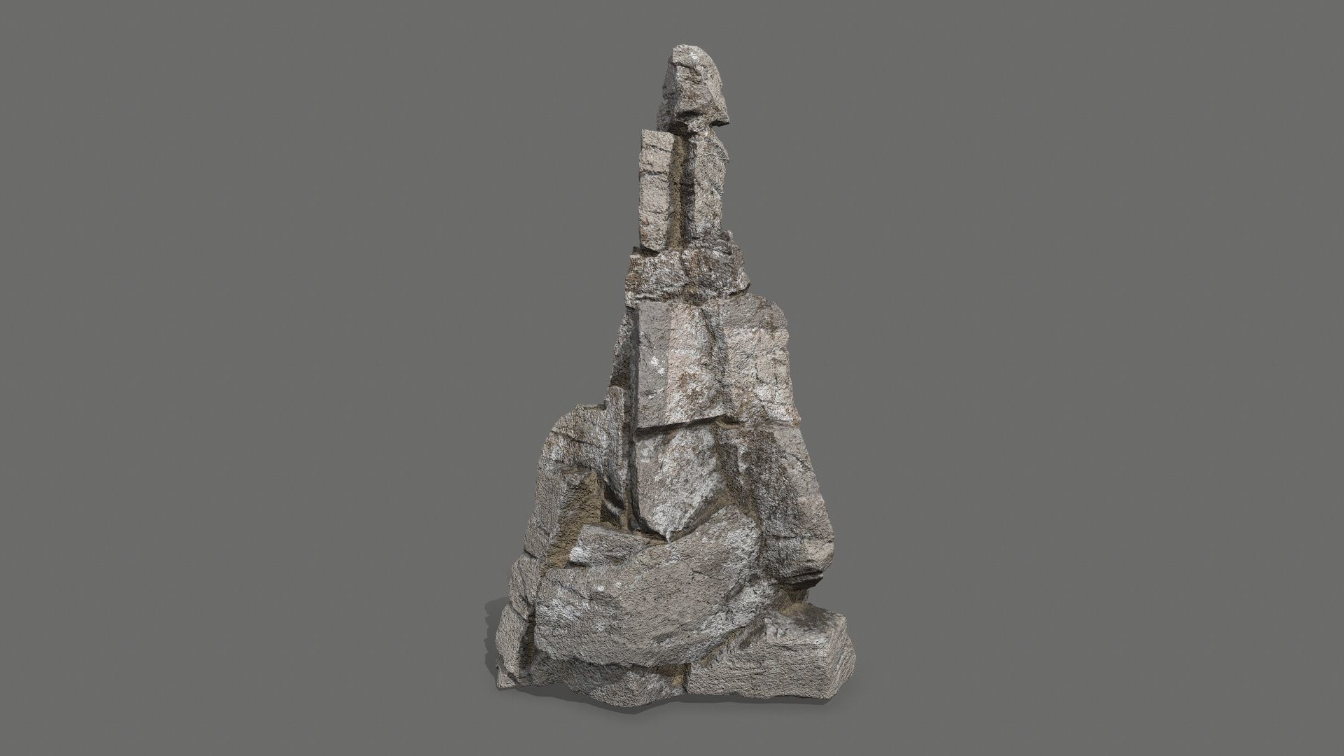 cliff rocks Low-poly 3D model_14