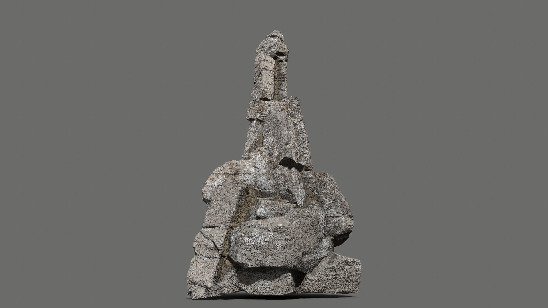 cliff rocks Low-poly 3D model_5