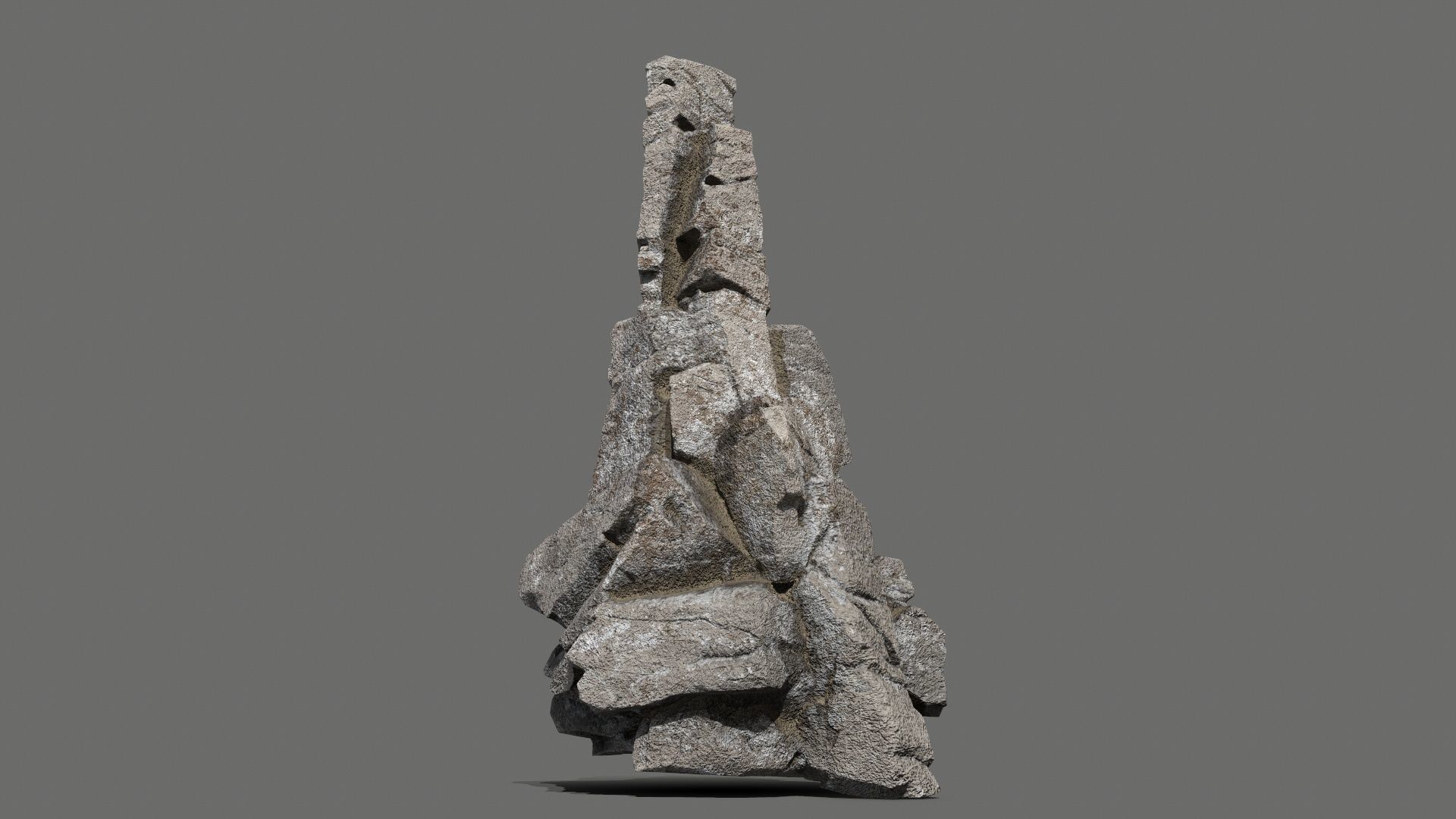 cliff rocks Low-poly 3D model_3
