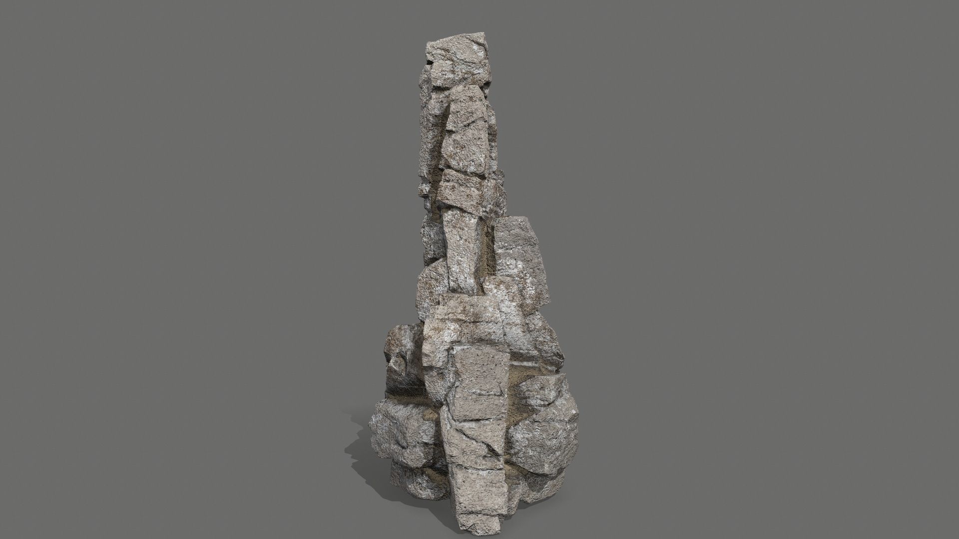 cliff rocks Low-poly 3D model_15